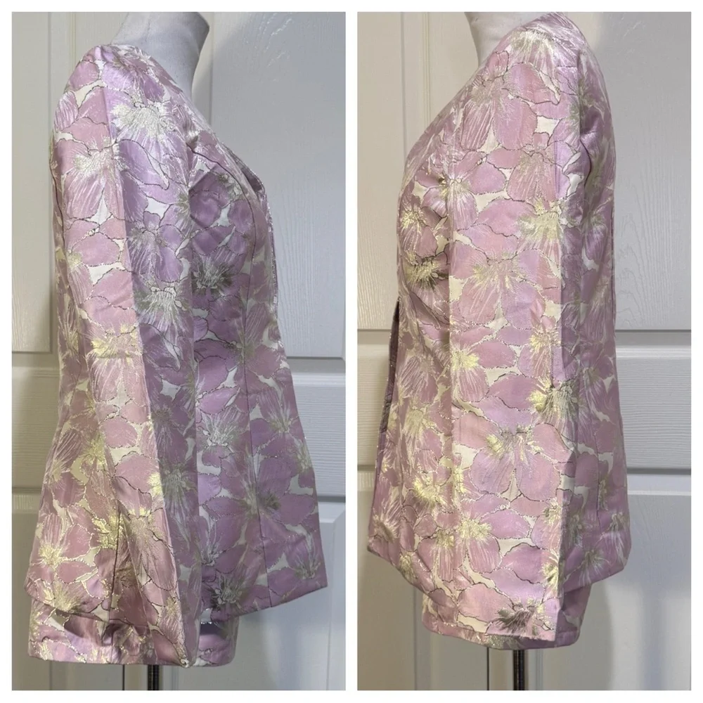 NWT! Fashion Nova Metallic Brocade Blazer/Shorts Suit